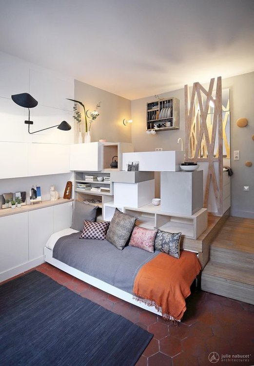 Mini studio 12m² et pans de bois - Julie Nabucet Architectures