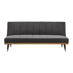 SCHLAFSOFA in dunkelgrau 'Pietro' - Dunkelgrau/Goldfarben, MODERN, Holz/Textil (180/82/88cm) - Bessagi Home