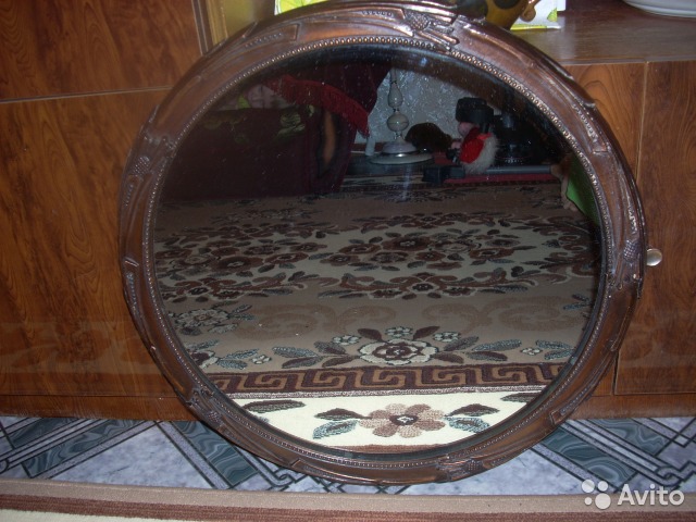 Зеркало в металической оправе— фотография №1