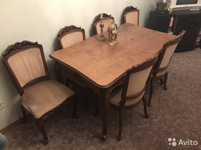 Кухонный гарнитур Мирна стол, 6 стульев и сервант— фотография №2