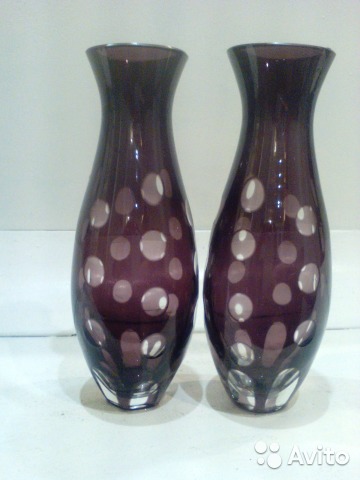 Две вазы цветного стекла— фотография №2