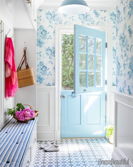 Thereâs something about a glossy Dutch Door, especially a colorful one. Iâm thrilled our mudroom is included in the September issueâ¦