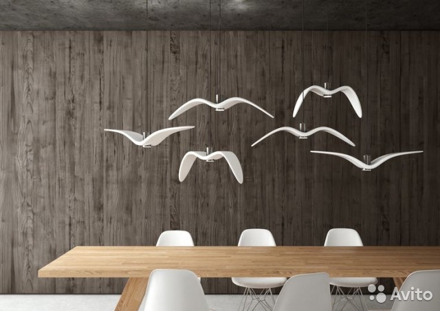 Дизайнерская люстра "Птички" на светодиодах— фотография №1
