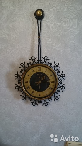 Советские настенные часы янтарь— фотография №1