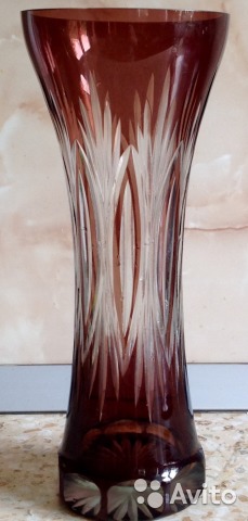 Набор из цветного стекла - ваза и салатница— фотография №1