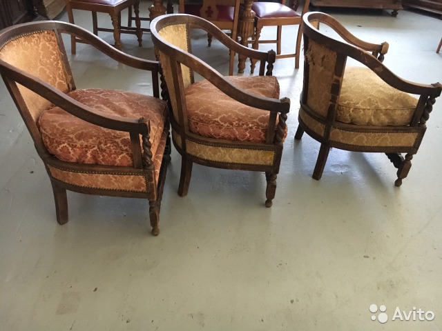 Три кофейных кресла. Антикварные— фотография №1