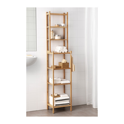 РОГРУНД Стеллаж IKEA Отличное решение для небольшой ванной. Бамбук – прочный натуральный материал.