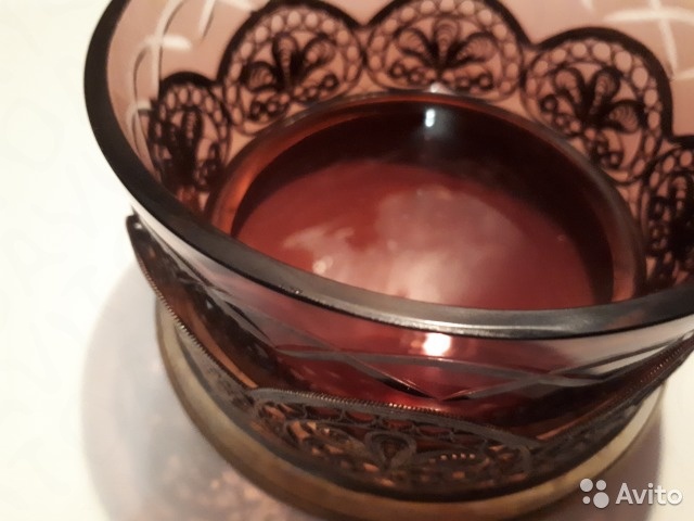Салатник конфетница марганцевое скань мельхиор— фотография №3