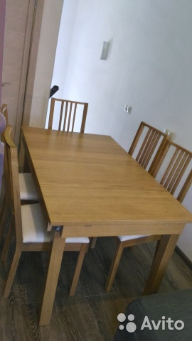 Обеденный стол и 5 стульев икеа— фотография №3