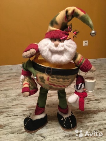 Большая игрушка Санта Клаус новогодняя— фотография №1
