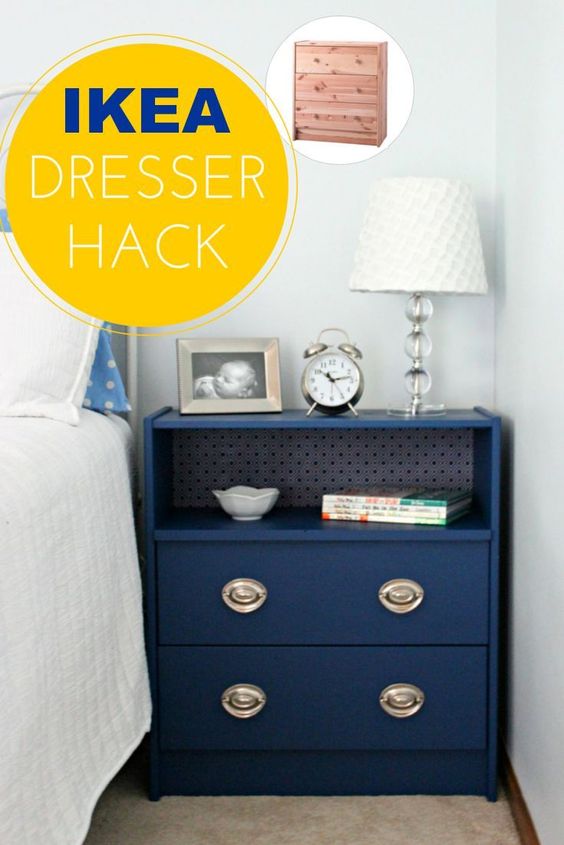I love how a simple shelf transformed this Ikea Rast dresser!  Ikea hack!  #âhickoryhardwareâ¬ âª#âmymenardsDIYâ¬ âª#âadâ¬