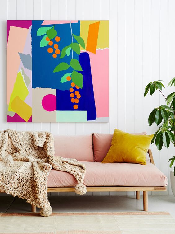 Love everything about this space. Leah Bartholomew Paintings â The Design Files | Australia's most popular design blog.