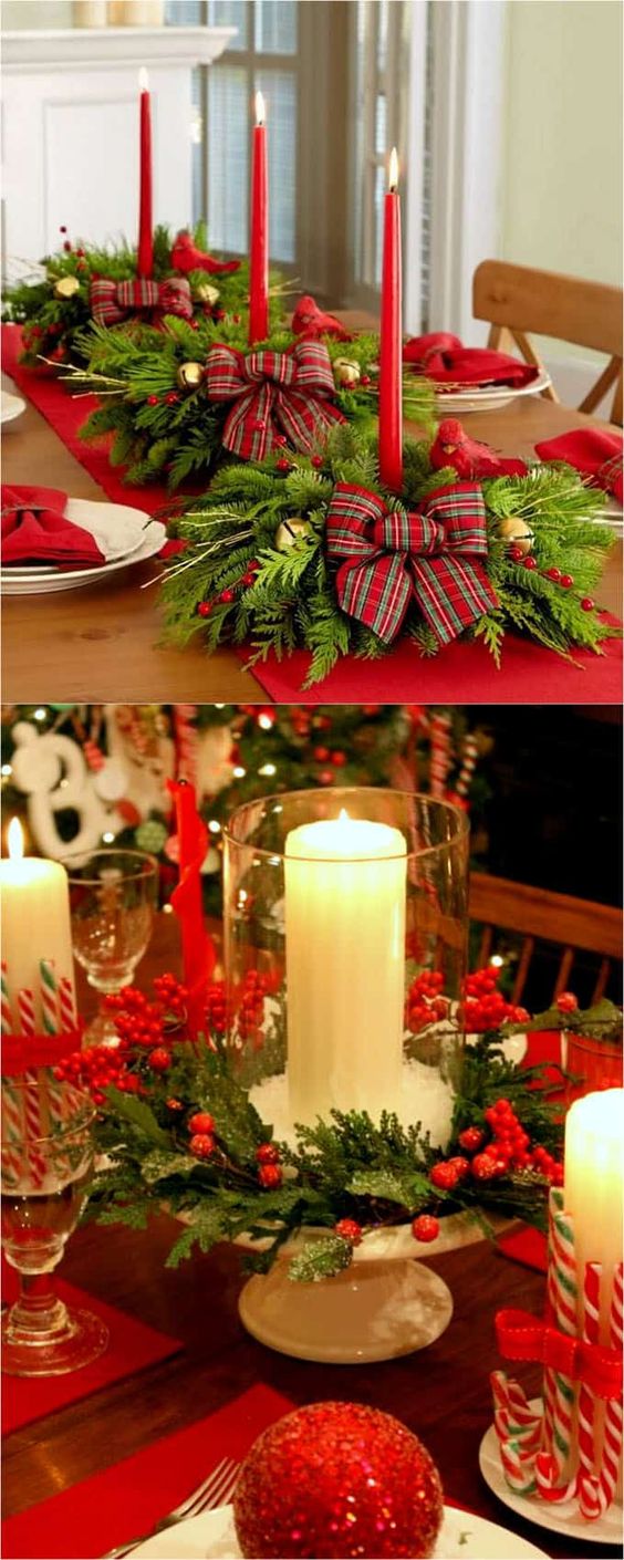 27 gorgeous & easy DIY Thanksgiving and Christmas table decorations & centerpieces! Most can be made in less than 20 minutes, from things you already have!