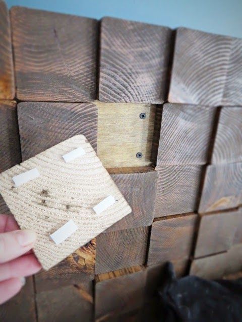 How To: DIY a Wood Block Headboard. - Flipping the Flip