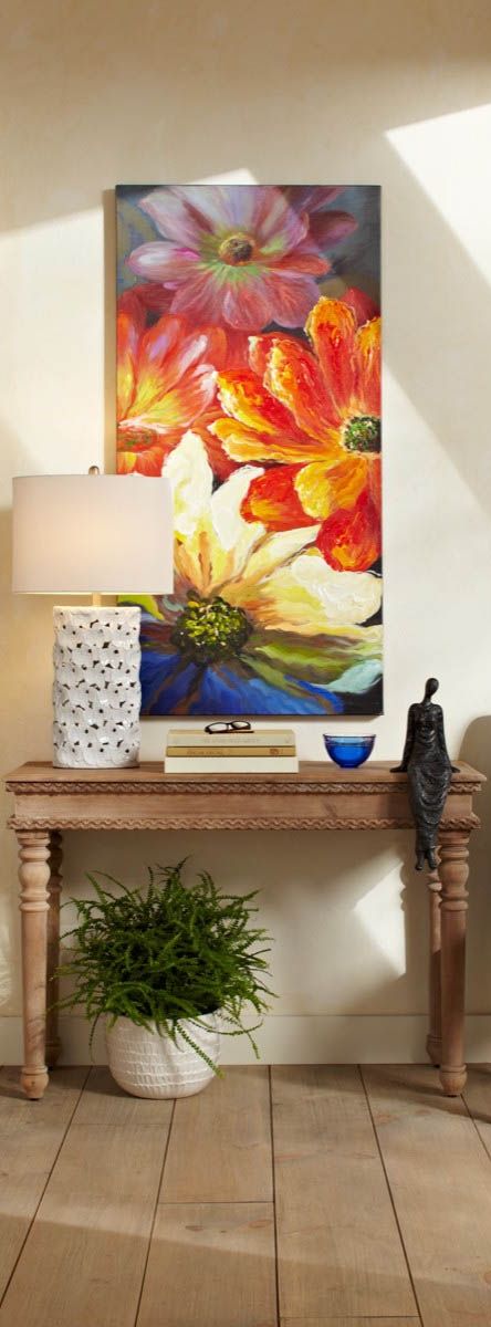 Add a hand-painted canvas to your décor for a look that is truly unique, with our Full Bloom Canvas Artwork.