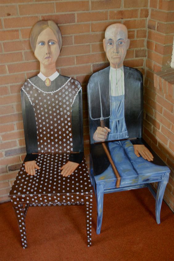 American Gothic chairs. $1,095.00, via Etsy.