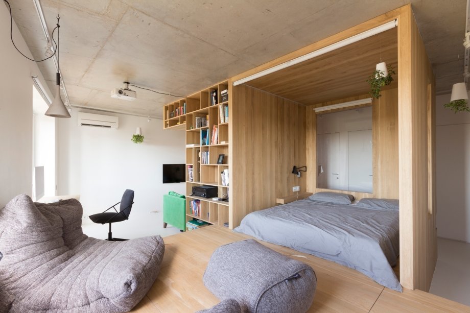Деревянный дом внутри обычной квартиры — проект интерьера в ...
