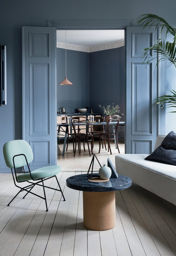 Blue mood en déco || L'appartement de Alessandro D'Orazio et Jannicke Kråkvik à Oslo