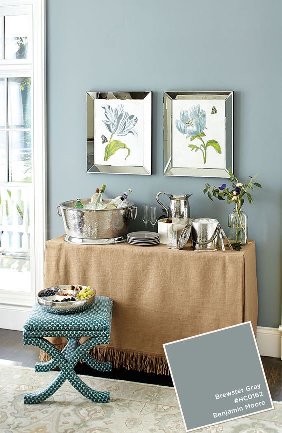 Benjamin Moore's Brewster Gray from the Ballard Designs catalog