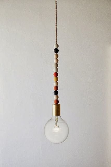 The Johnston's: {DIY wooden bead light fixture}