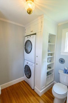 Laundry Room Design: Stacked Washer And Dryer Laundry Room Design Ideas...