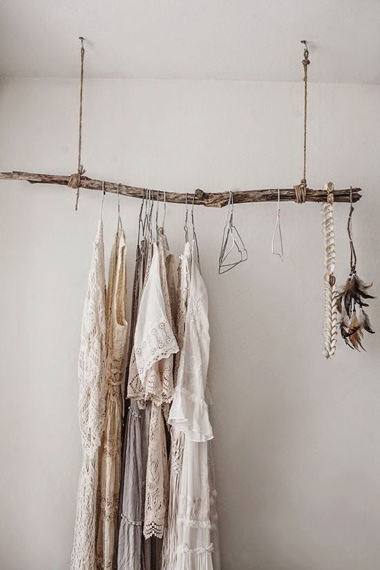 Great idea for a unique wardrobe or to hang other things from!