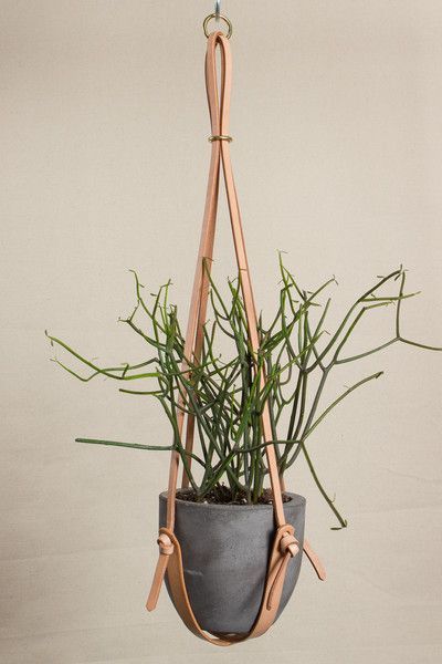 Long Leather Plant Hanger /