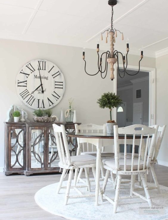 I'm sharing our rustic beach cottage dining room with a few new decor touches and some repurposed items. I've listed a few sources too. #rusticbeachcottage, #diningroom, #farmhousediningroom, #rusticcottagediningroom