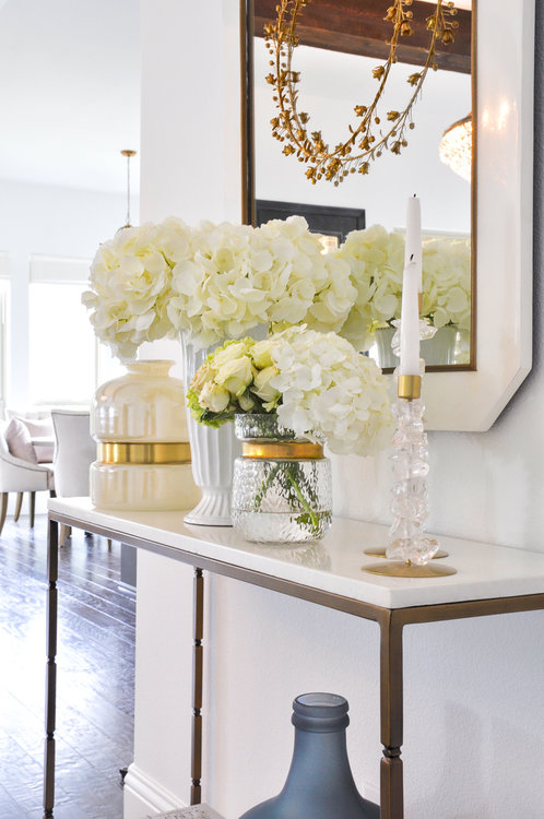 beautiful gold and white home accessories