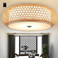 Bamboo Wicker Rattan Shade Pendant Light Fixture Asian Ceiling Lamp Home Bedroom