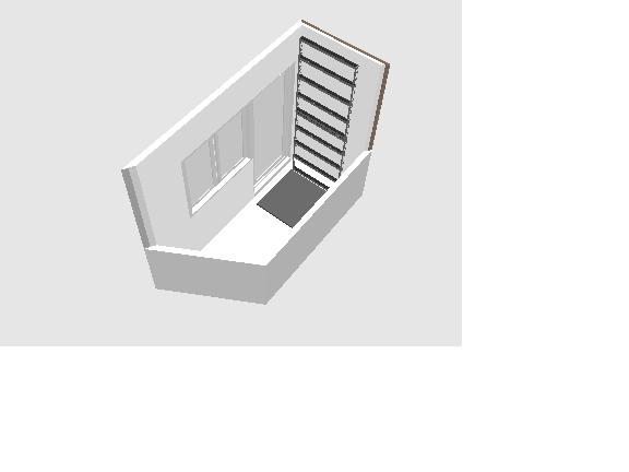 Балкон с люком в полу и лестницей