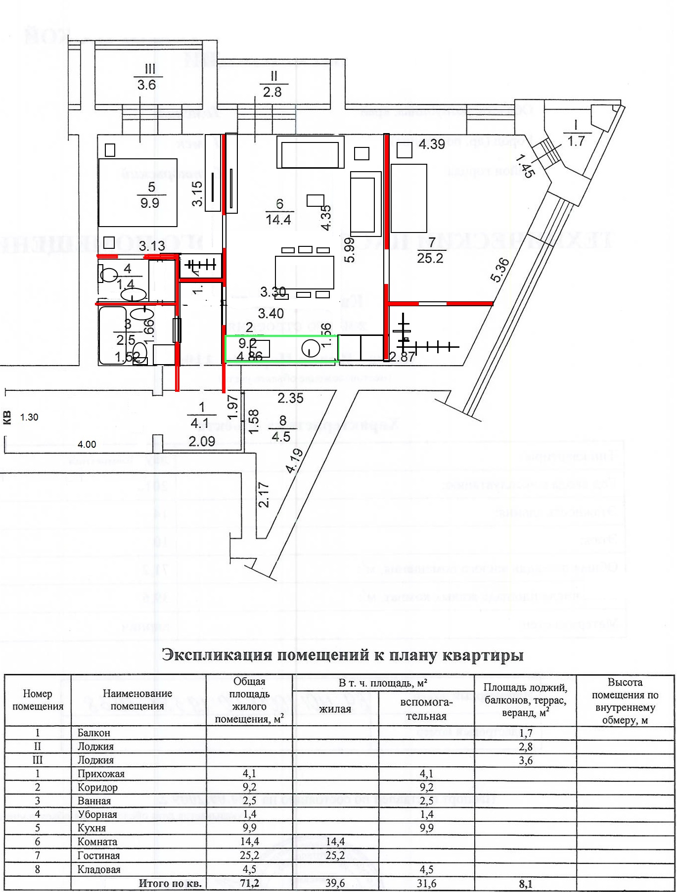 Как обозначается площадь комнаты