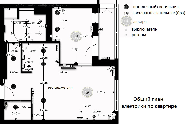 Как разместить светильники в коридоре