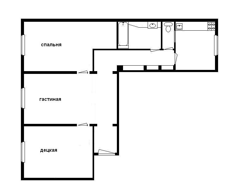 Планировка угловой трехкомнатной квартиры фото 27