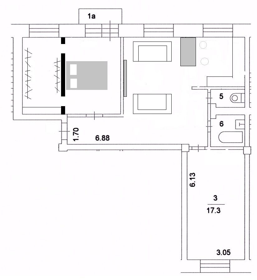 Перепланировка сталинки 3 комнаты