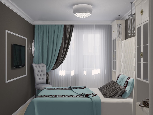 Дизайн маленькой спальни с детской кроваткой фотография #1487383