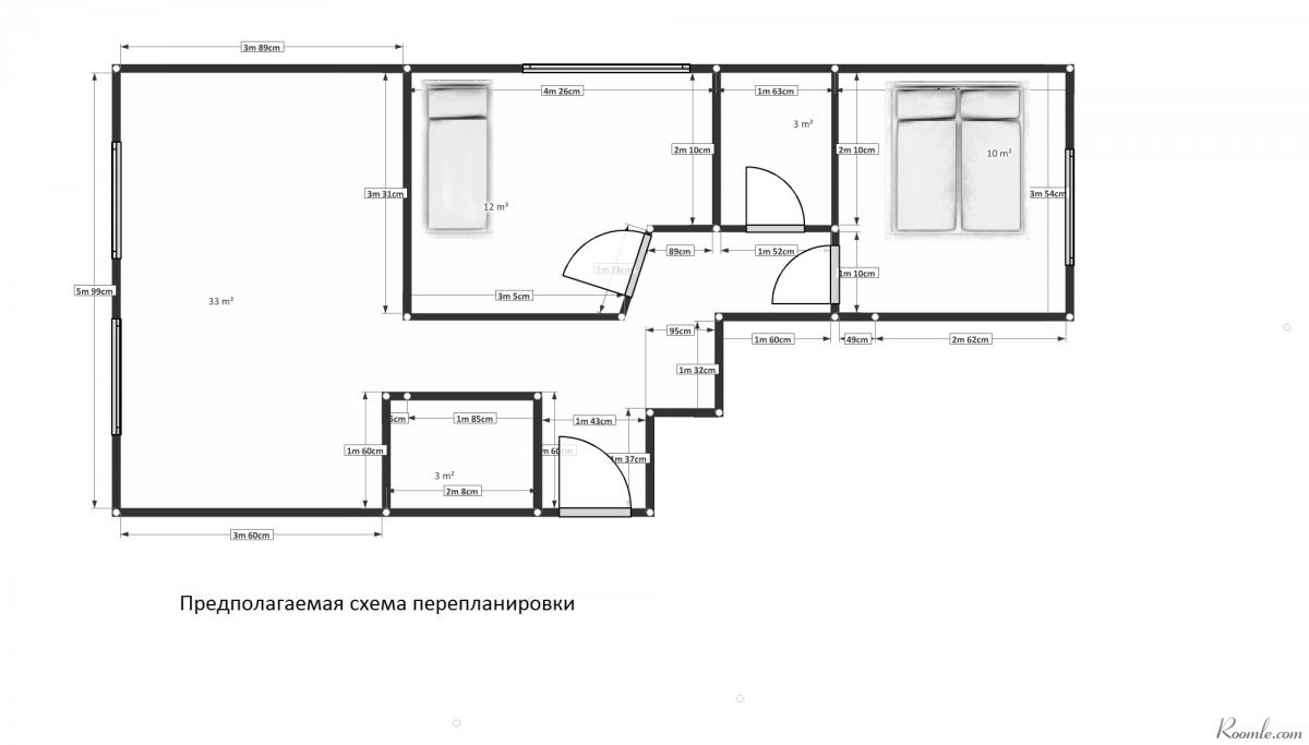 И 209а перепланировка трехкомнатной квартиры дизайн проект