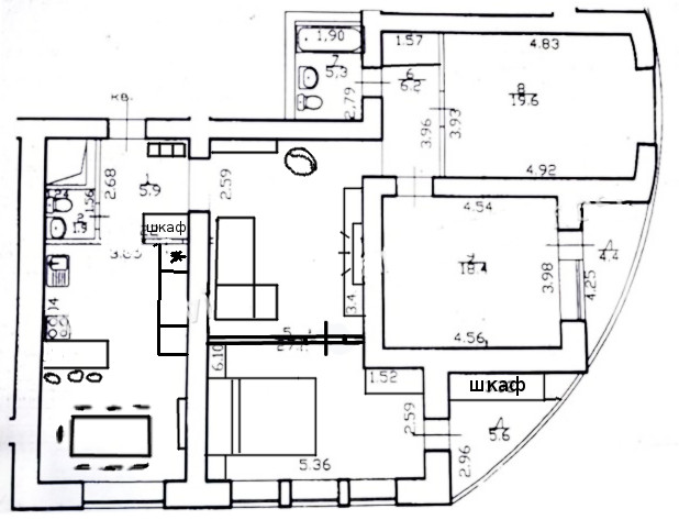 Перепланировка 3к квартиры