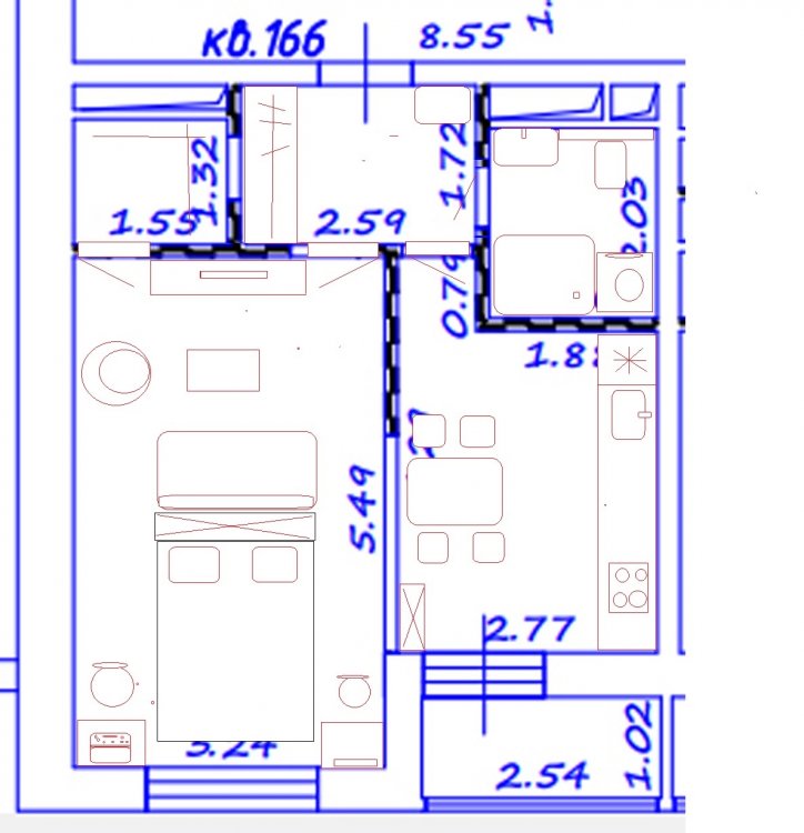 Квартира для двоих, 40м²