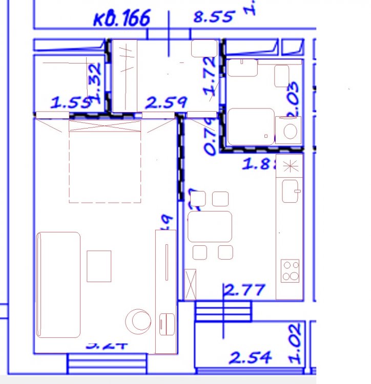 Квартира для двоих, 40м²