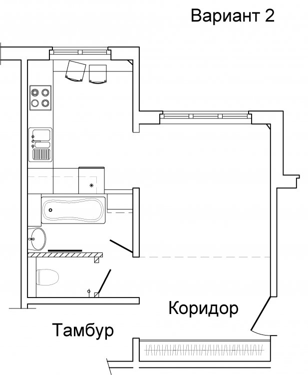 Нужен совет по расстановке кухонного  гарнитура-6