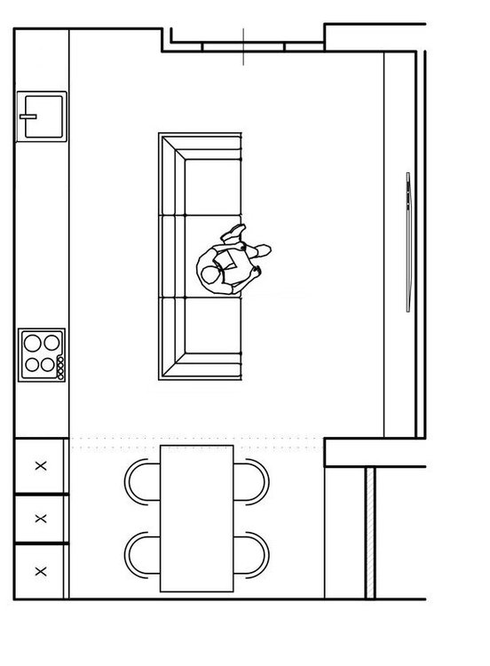 Проект кухни гостиной 19 кв плюс балкон 6кв