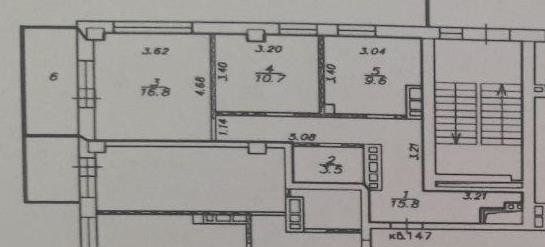 Перепланировка: увеличение площади комнат за счет коридора.-2