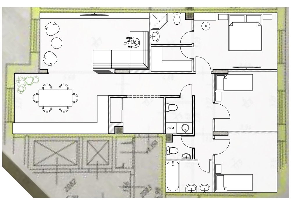 Планировка 4 х комнатной квартиры для семьи
