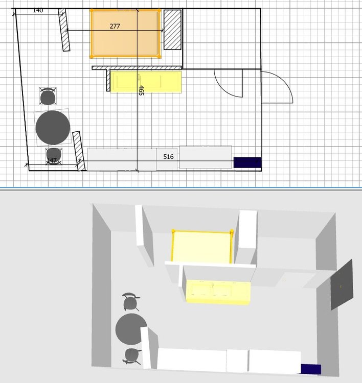 Студия 25 кв метров для девушки: зонирование и простор-2