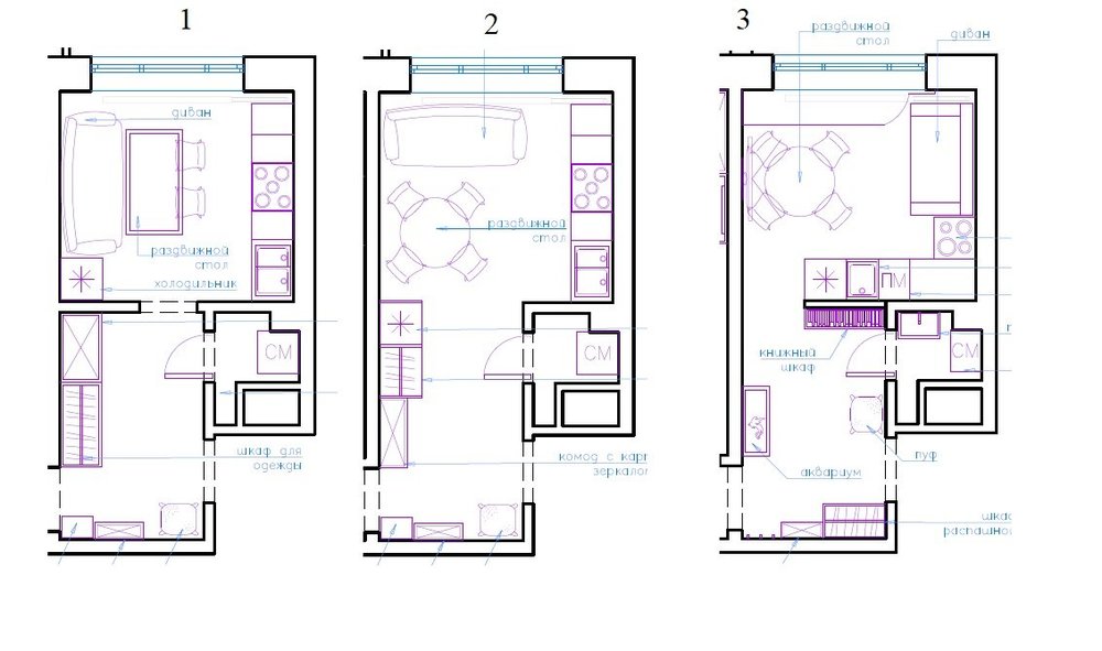 Планировка кухни и прихожей: помогите выбрать из вариантов-2