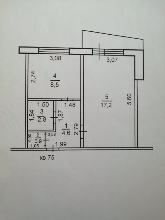 Перепланировка однушки 33 кв.м