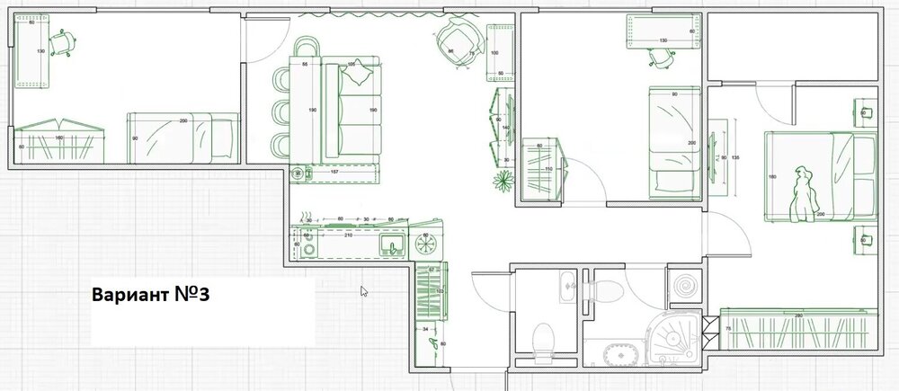 Планировка квартиры 70 кв м 3 комнаты
